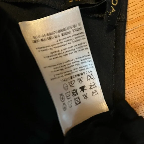 New Escada Wrap Dress V-Neck Long Sleeve Full-Length Wool Silk - Black 10/Med - Picture 2 of 2